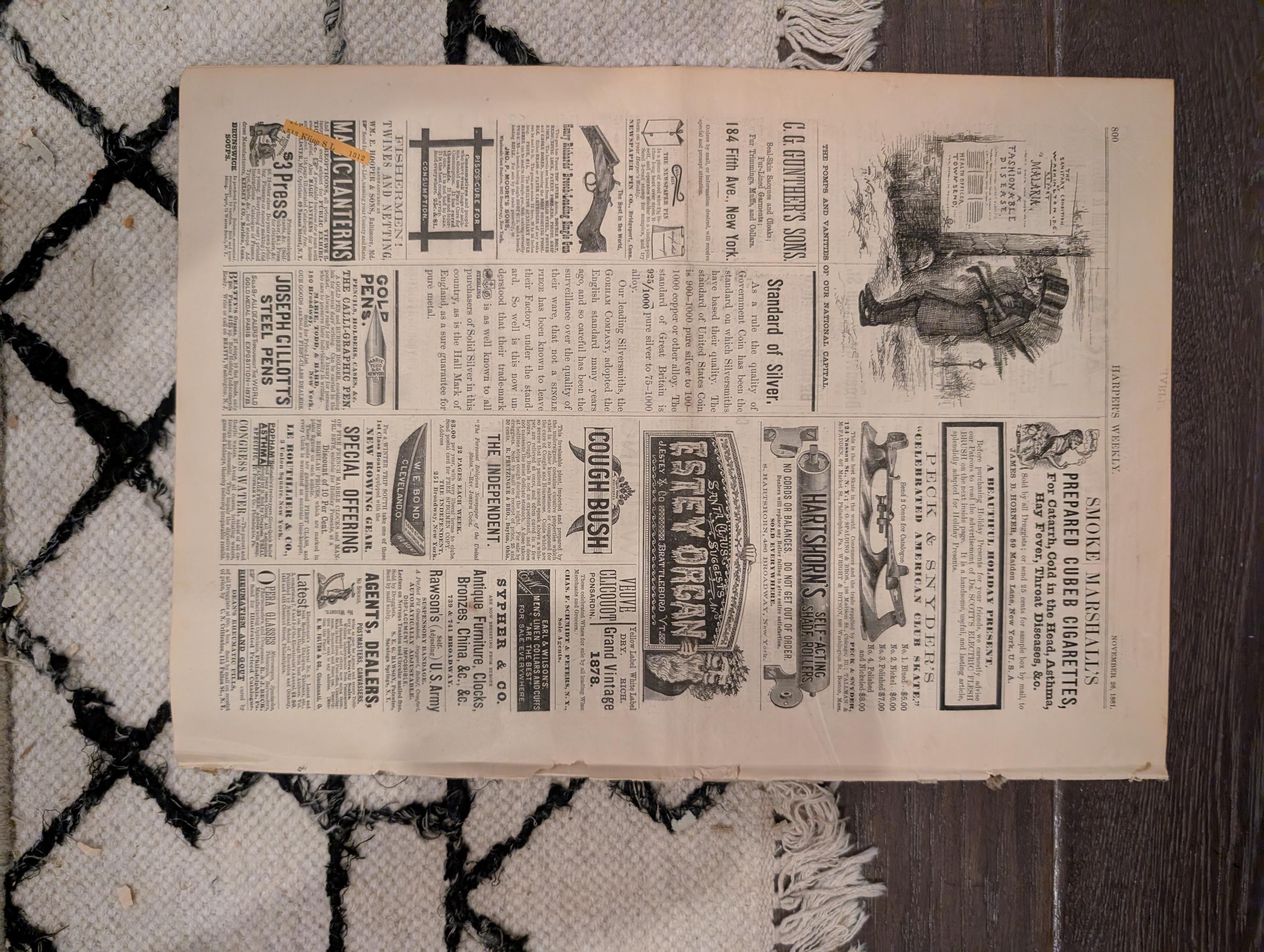 1881 Guiteau Trial, Nast Double, HMS Inflexible, Thanksgiving, Alliance Cruise — Nov 26