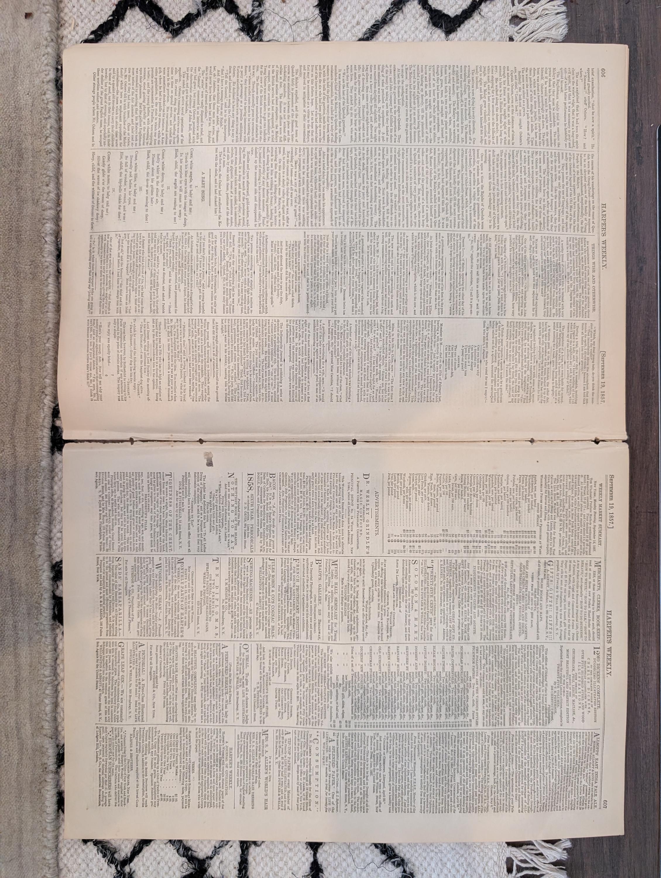 1857 Brigham Young Utah Harper's Weekly September 19 Malay Pirates Nazareth