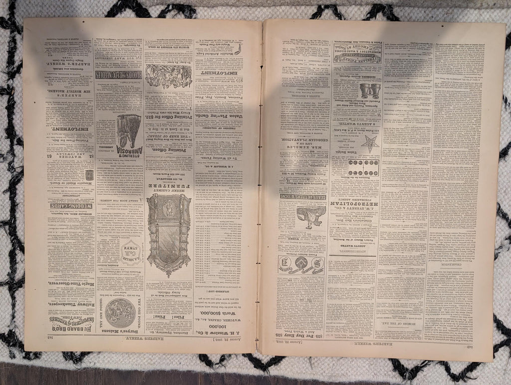 Harper’s Weekly, August 22, 1863 – John Burns of Gettysburg, Morris Island Charleston, Thomas Nast – Civil War Newspaper