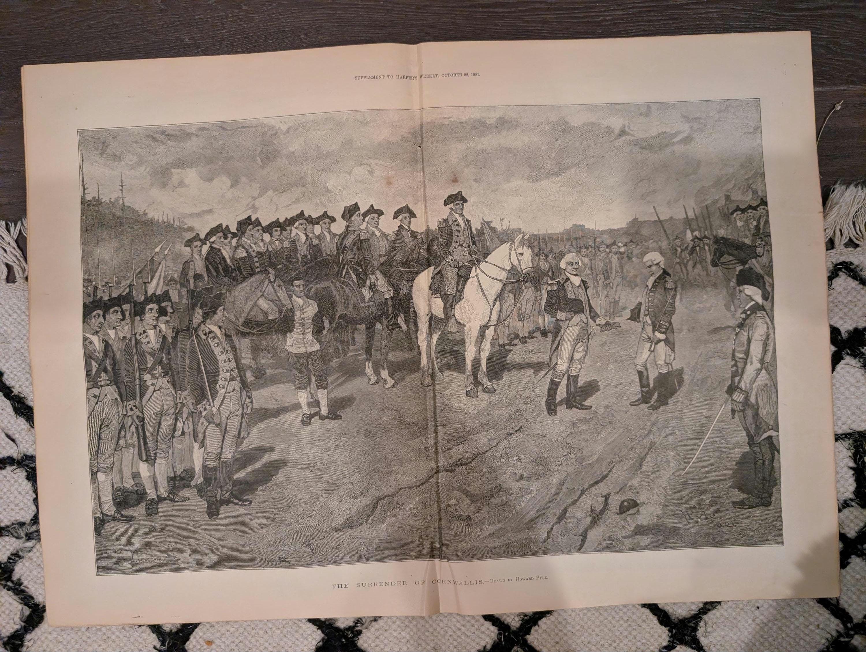1881 Cornwallis Surrender Yorktown Centennial, Howard Pyle Supplement, Baltimore — Oct 22