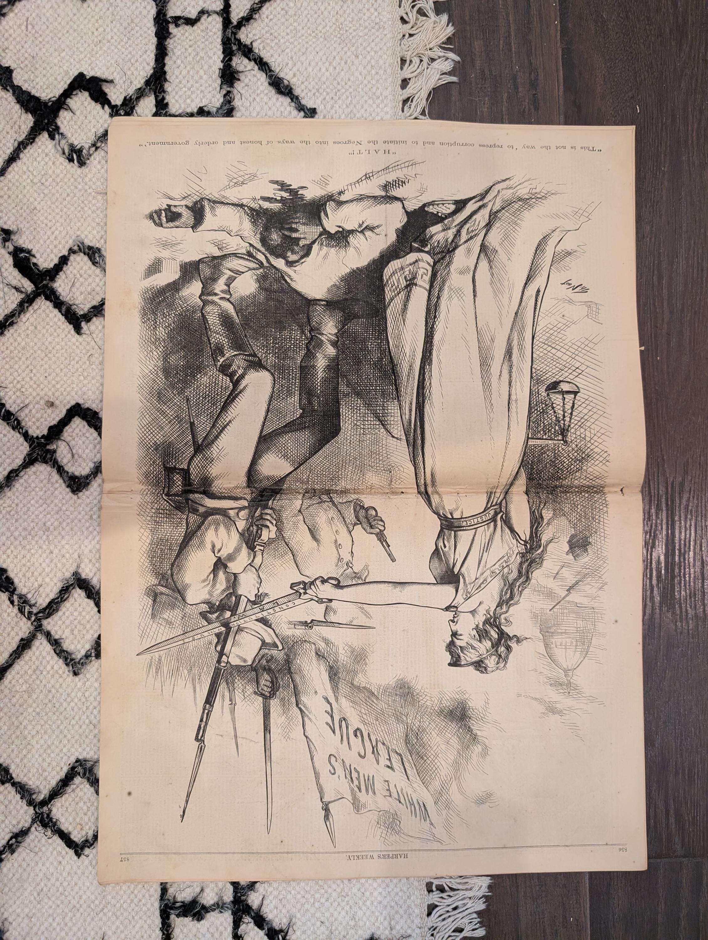1874 Nast Colorado Murder, Liberty Centerfold, Ireland-America — Oct 17