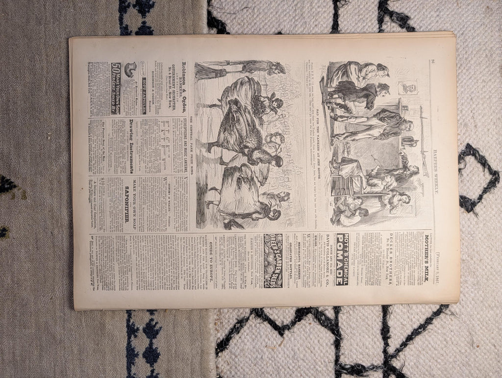 1867 Thomas Nast Tammany Hall Cartoon, N.P. Willis Obituary, Pope — Feb 9
