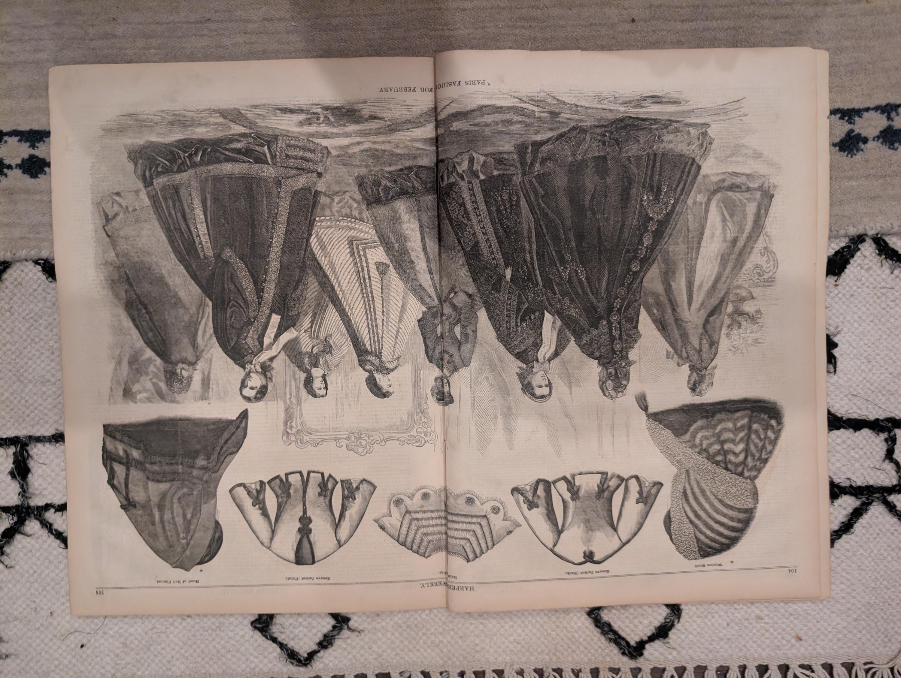 1861 Saint Valentine's Day Harper's Weekly Feb 16 Fort Sumter New Orleans