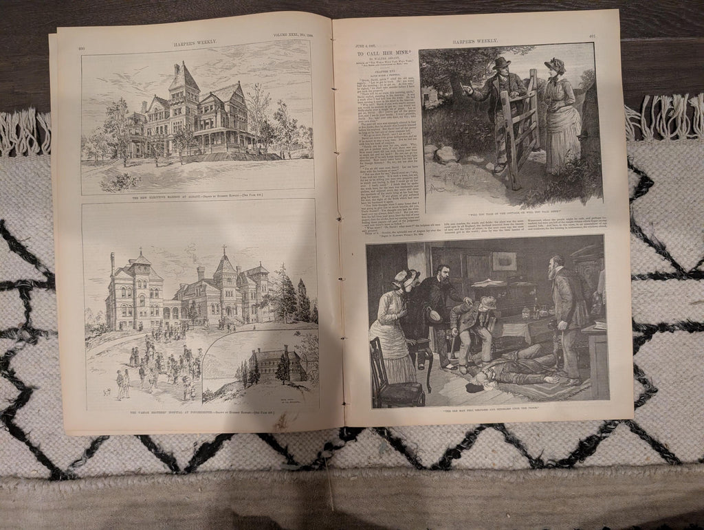 Harper’s Weekly – June 4, 1887 – Trade Dollars at the Treasury, Western Paymaster Escort Centerfold, Vassar Brothers Hospital & More