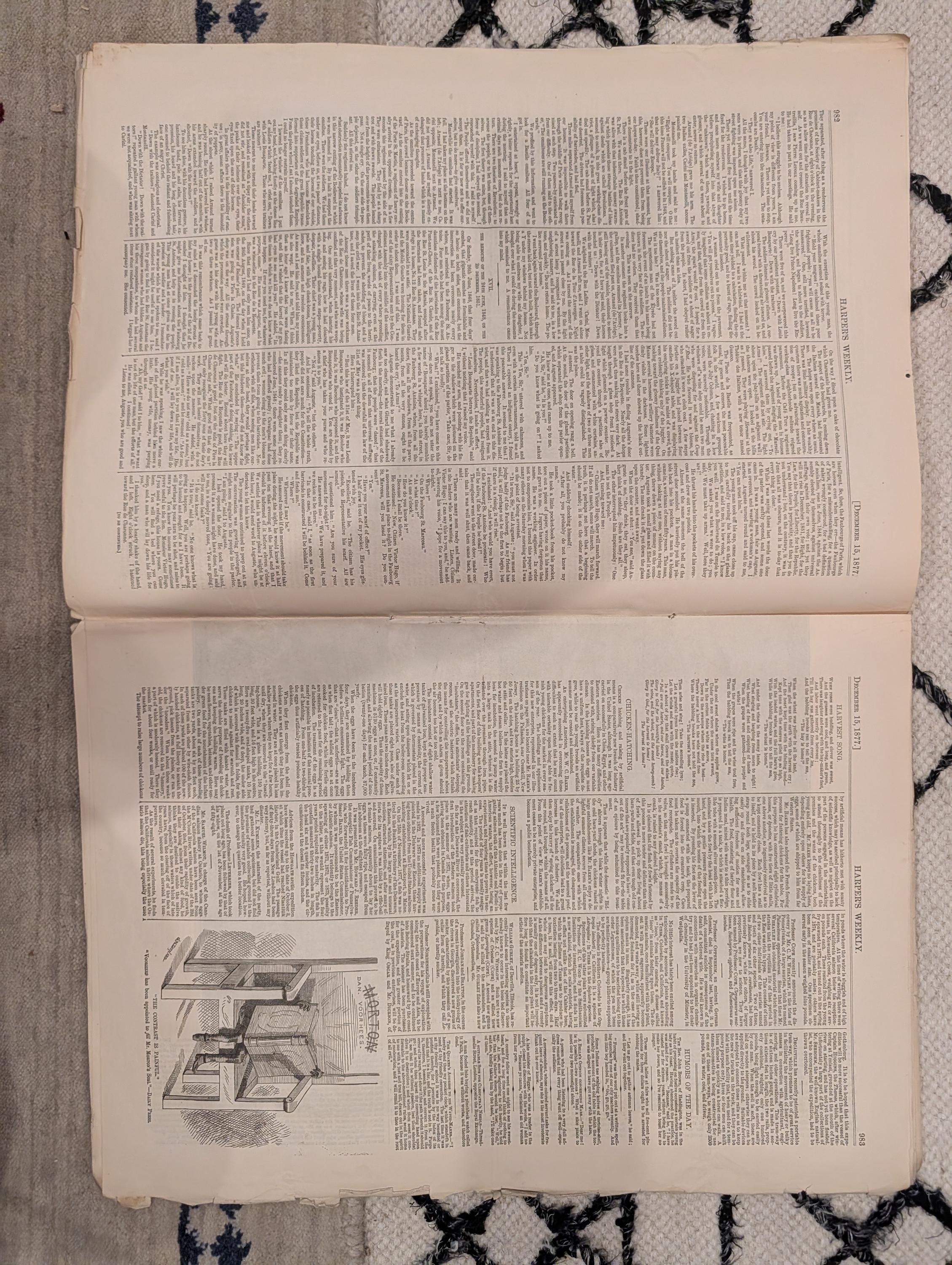 1877 USS Huron Shipwreck Kitty Hawk, Artificial Chicken Hatching, Nast — Dec 15