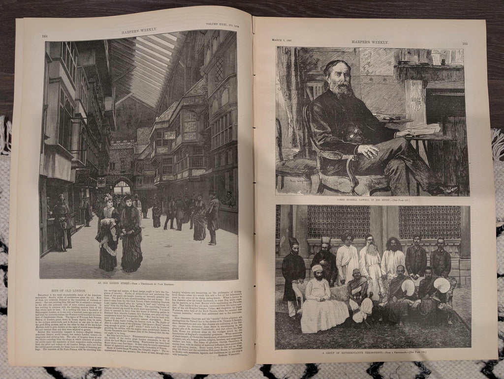 HARPER’S WEEKLY — March 5, 1887 — Riviera Earthquakes, Hussars Cavalry Drill, Daly’s Theatre Revival, James Strong Front Page
