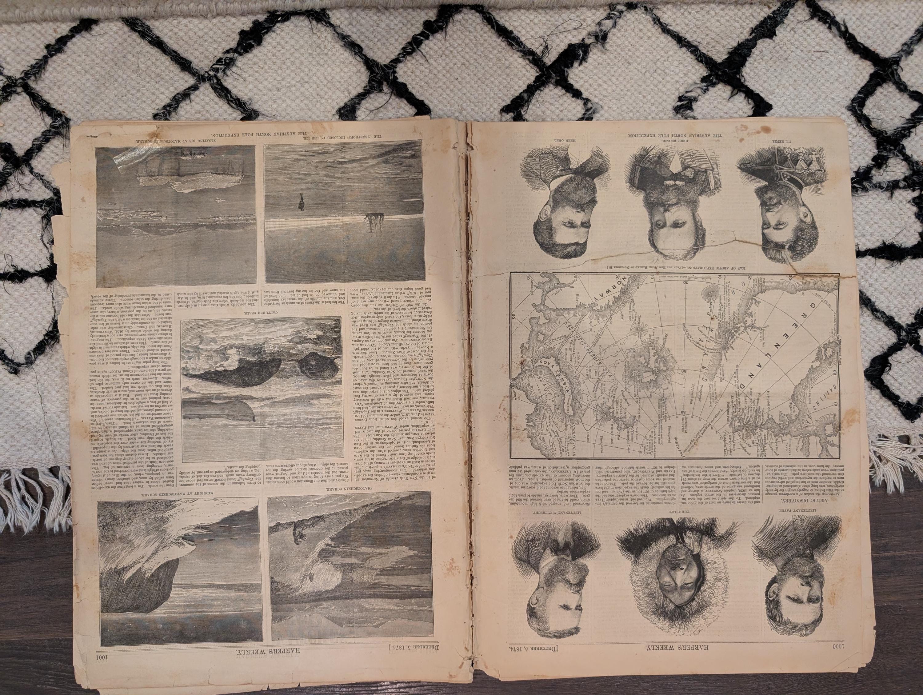 1874 Nast on Grant, Nero Centerfold, Arctic Discovery, Hogarth — Dec 5