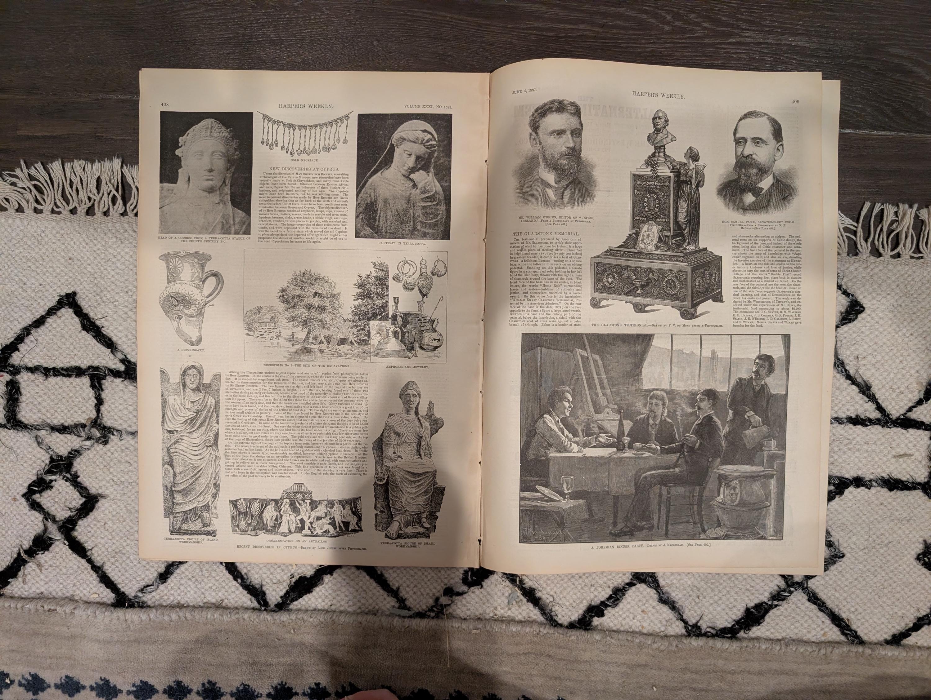 Harper’s Weekly – June 4, 1887 – Trade Dollars at the Treasury, Western Paymaster Escort Centerfold, Vassar Brothers Hospital & More