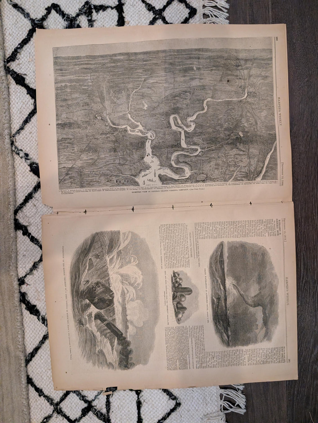 1864 Forrest's Memphis Raid Harper's Weekly September 10 Mobile Bay Victory