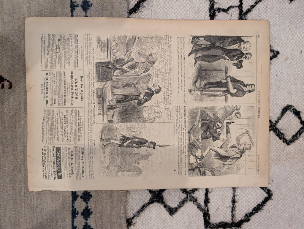 1861 Battle of Bull Run Harper's Weekly August 10 New York 69th Irish Brigade