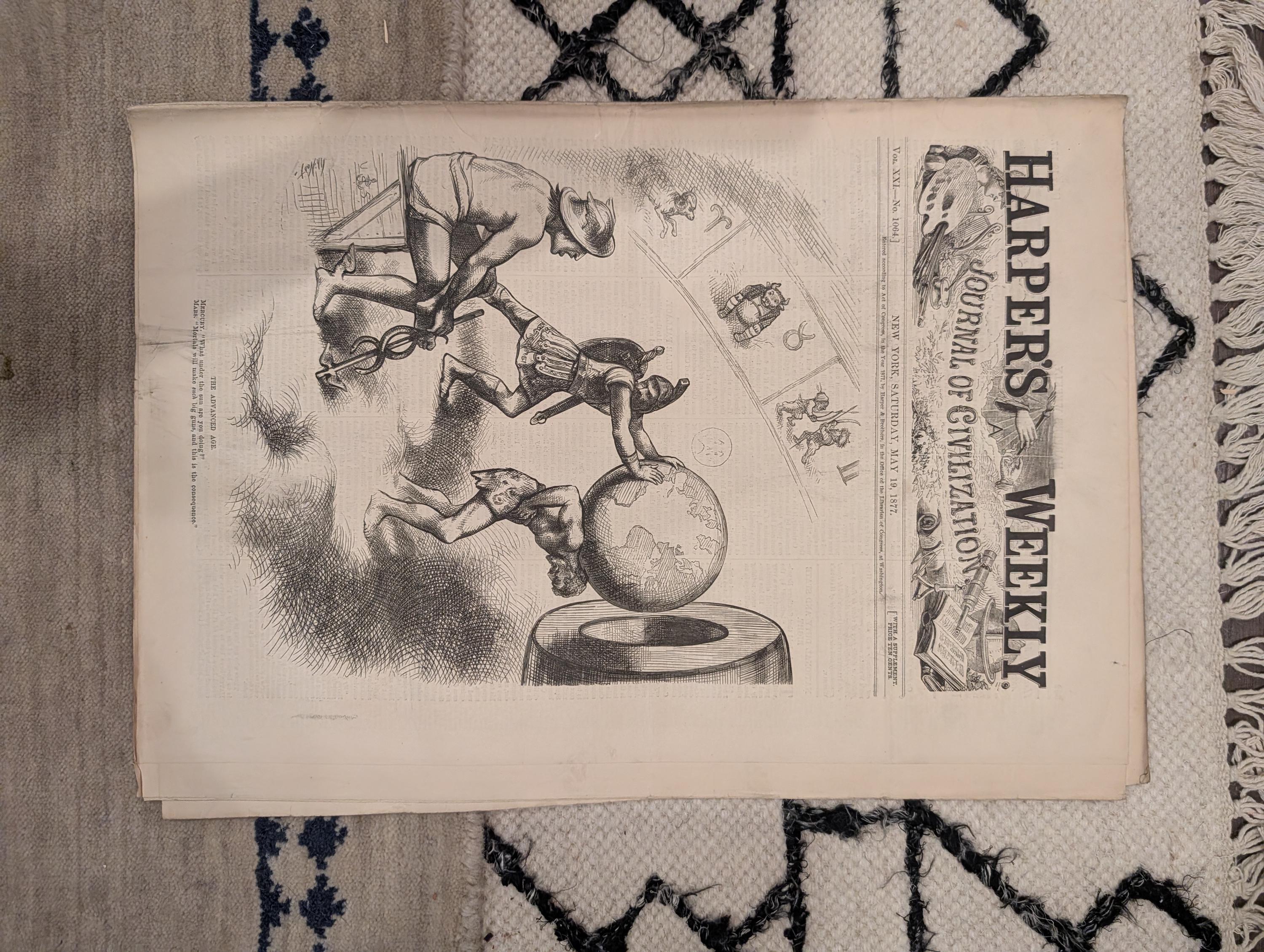 1877 Trout Fishing, Shipwreck Rescue, Nast, Russia-Turkey War Views — May 19