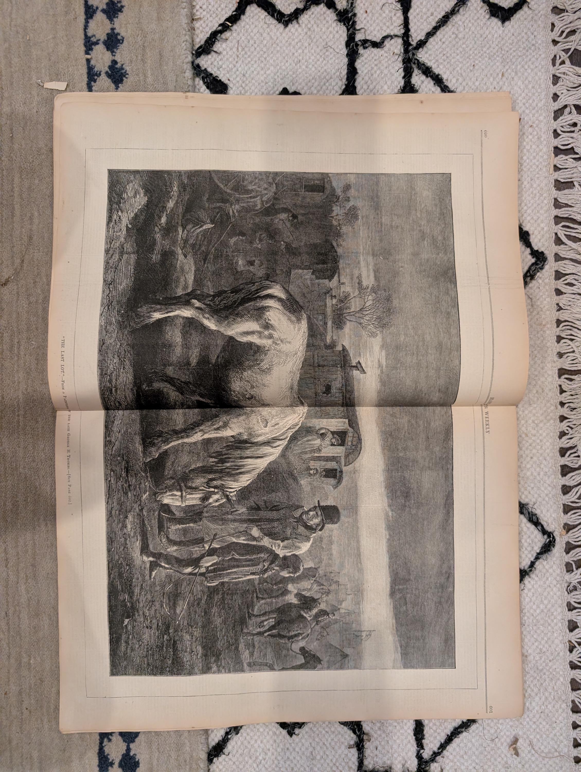 1872 Baltimore Nast Harper's Weekly Aug 03 Grant Education Picnics