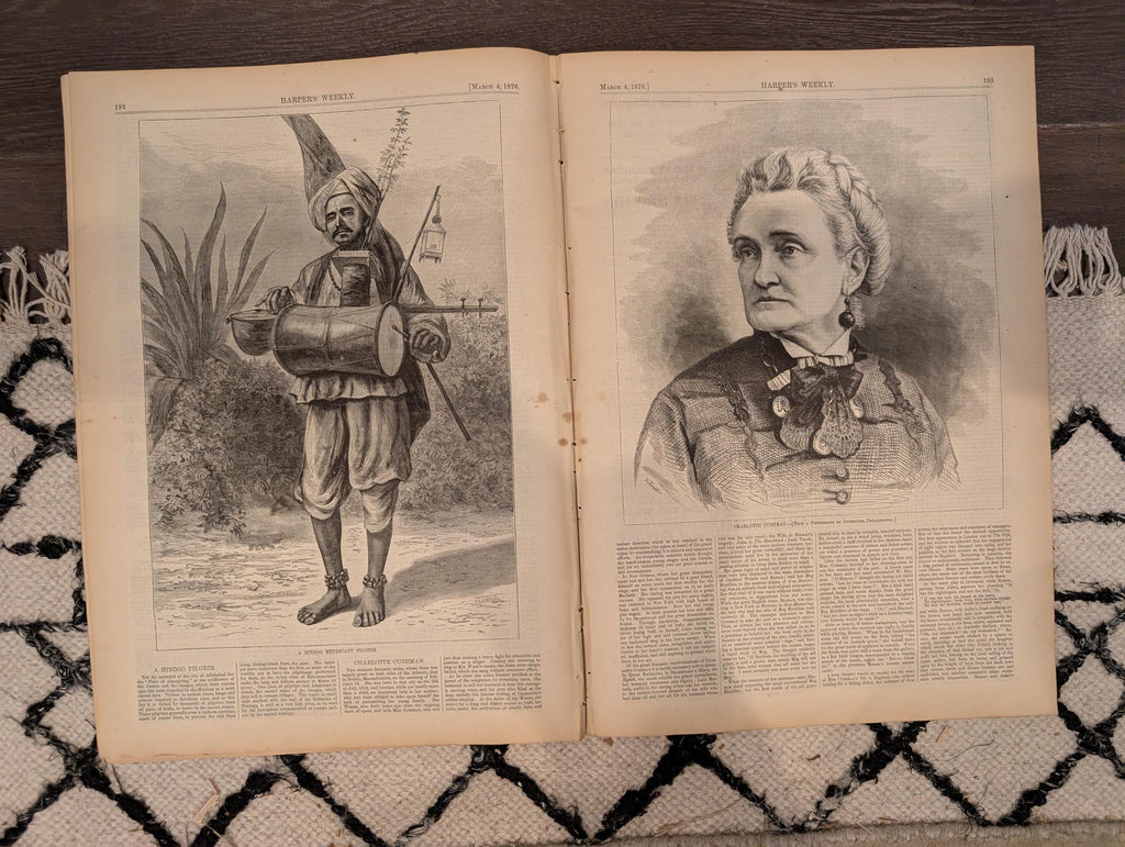 Harper’s Weekly Mar 4 1876 – Molly Maguires, Thomas Nast Cover, Fire Patrol, Centennial Plaza, Complete + Supplement