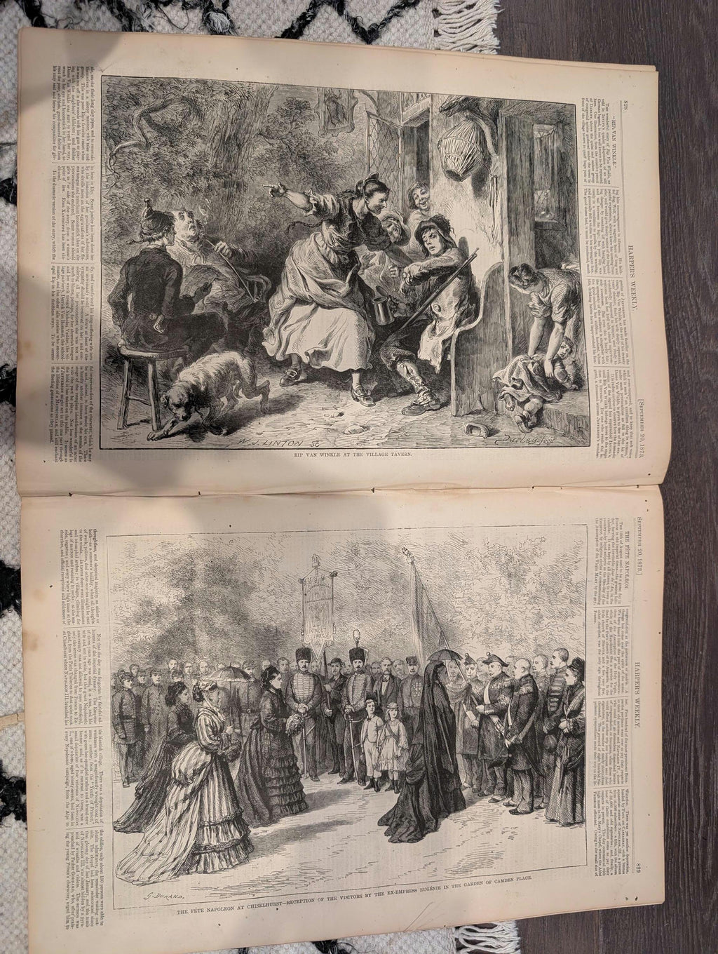Harper’s Weekly — September 20, 1873 — Winslow Homer “Snap the Whip” — Original Antique Newspaper