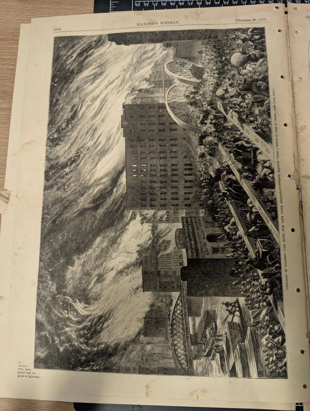 Harper’s Weekly – October 28, 1871 – Complete w/ Supplement (24 pp) | Great Chicago Fire Engravings, Octavius Catto, Nast Cartoon