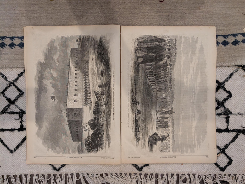 1861 Burning of Charleston Harper's Weekly Dec 28 Fort Pickens Missouri Refugees