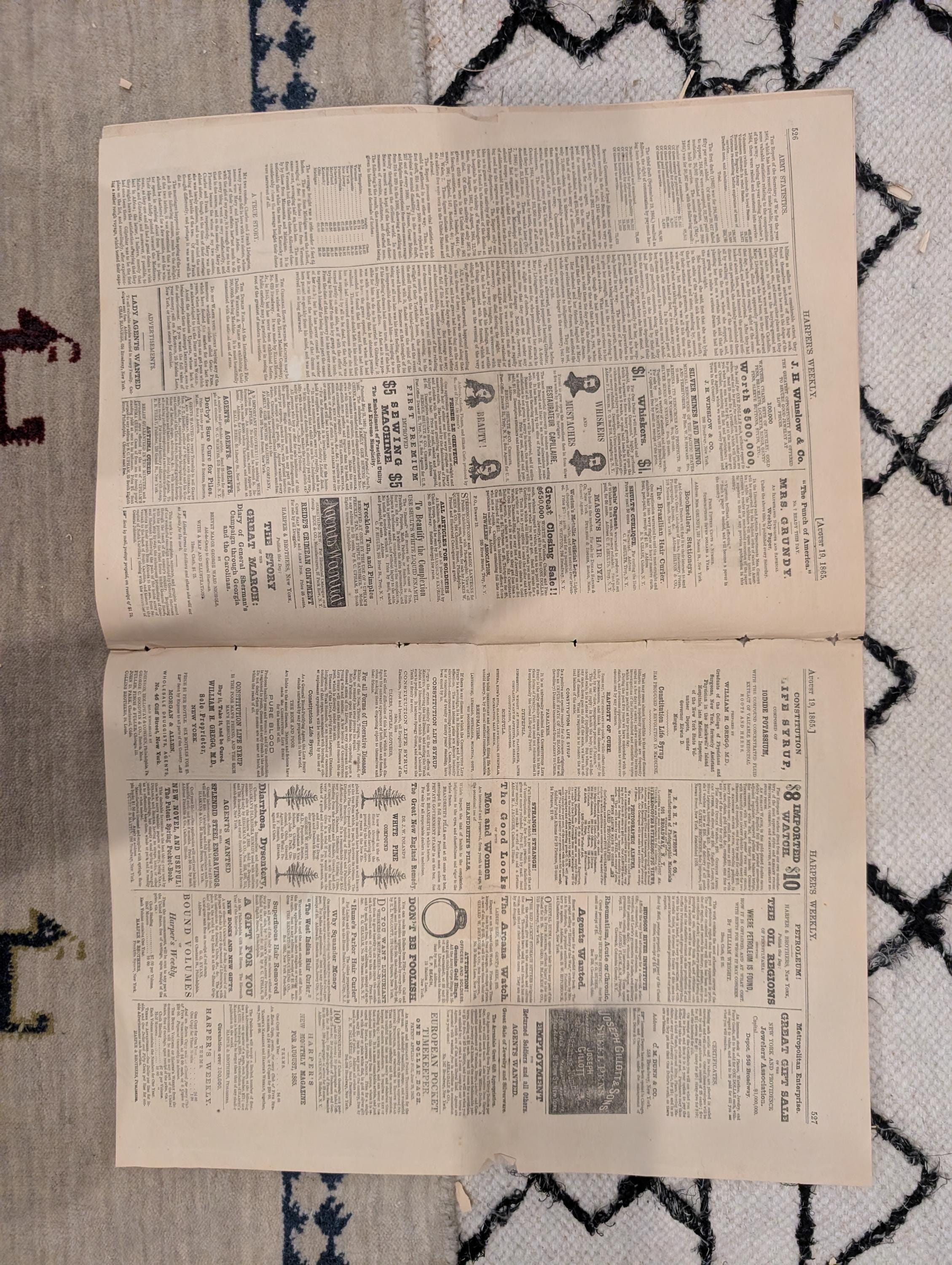 1865 Aug 19  Jefferson Davis, Yale Harvard Regatta, Transatlantic Telegraph