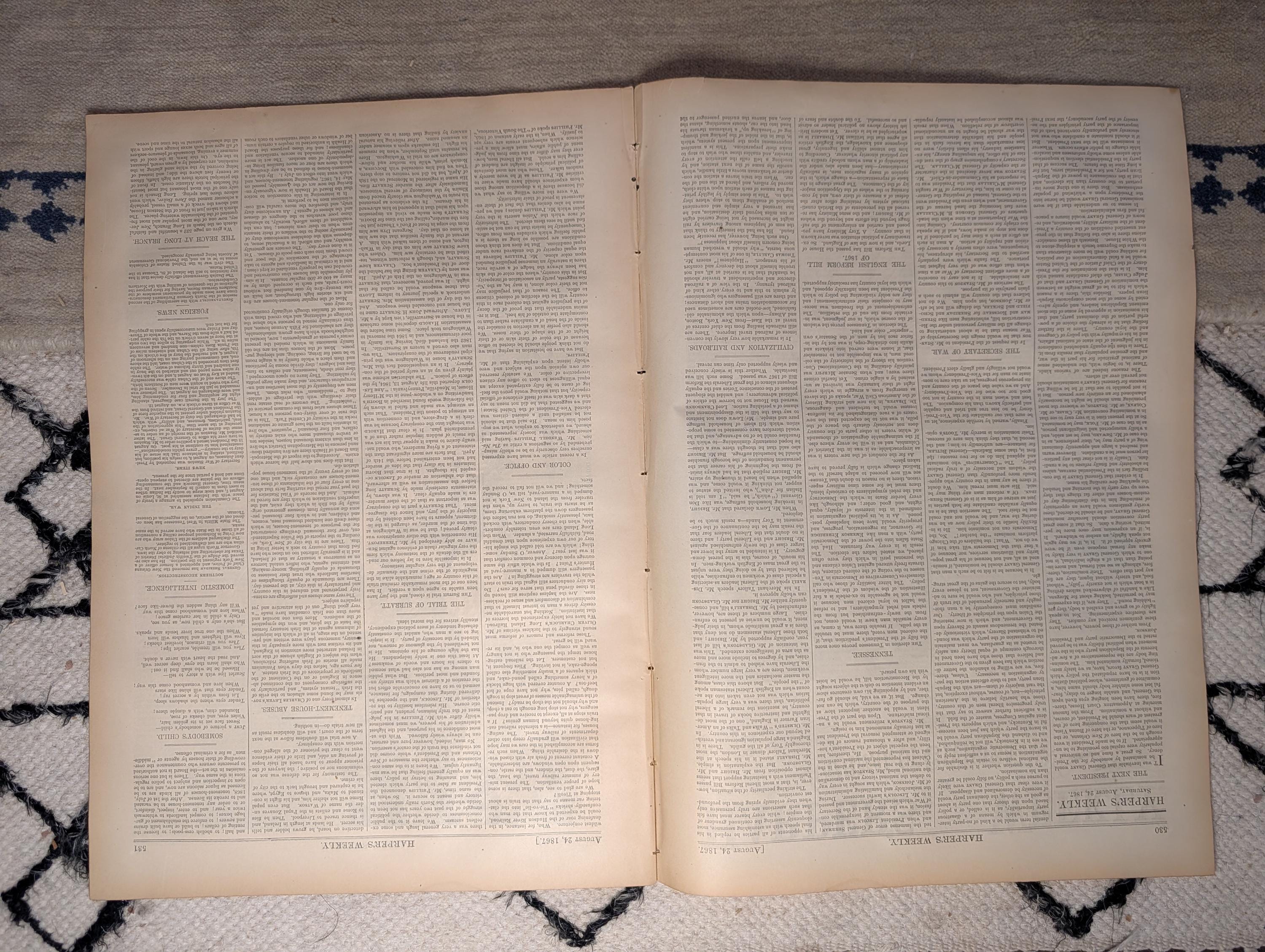 1867 Saratoga Races, Newport Round Tower Mystery, Sedgwick Obituary — Aug 24