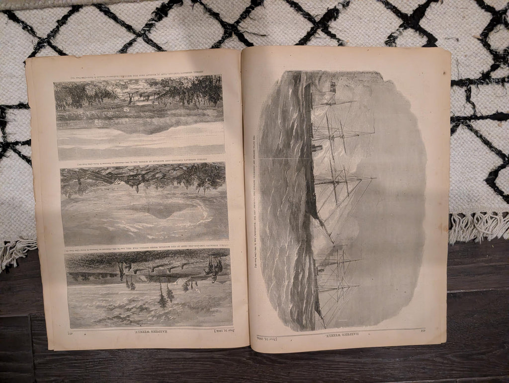 1864 Grant at Headquarters Harper's Weekly July 16 Thomas Nast Our Flag