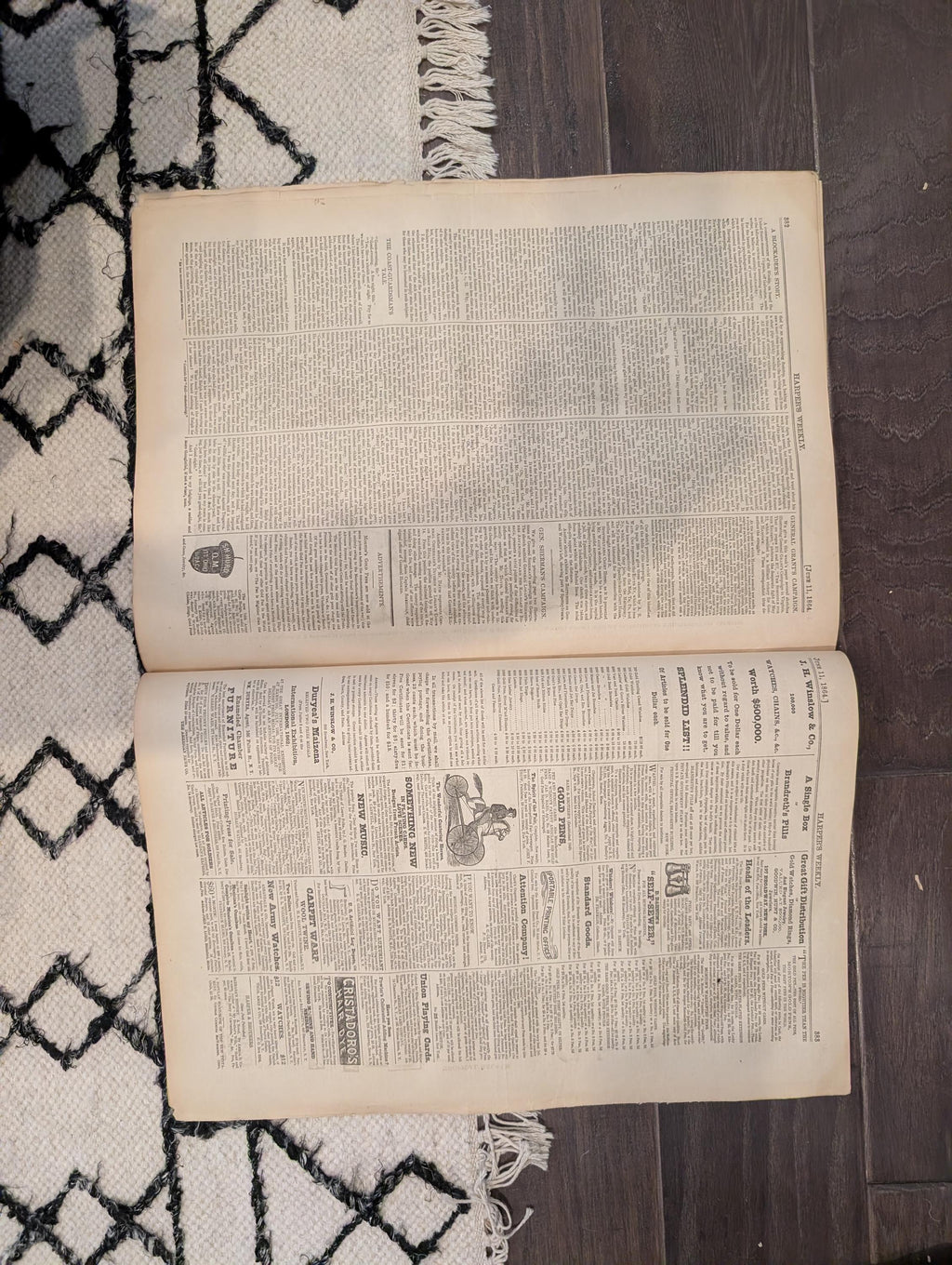 1864 Lincoln and Secretaries Harper's Weekly June 11 Spotsylvania Salient