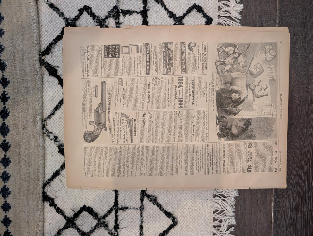 1864 Forrest's Memphis Raid Harper's Weekly September 10 Mobile Bay Victory
