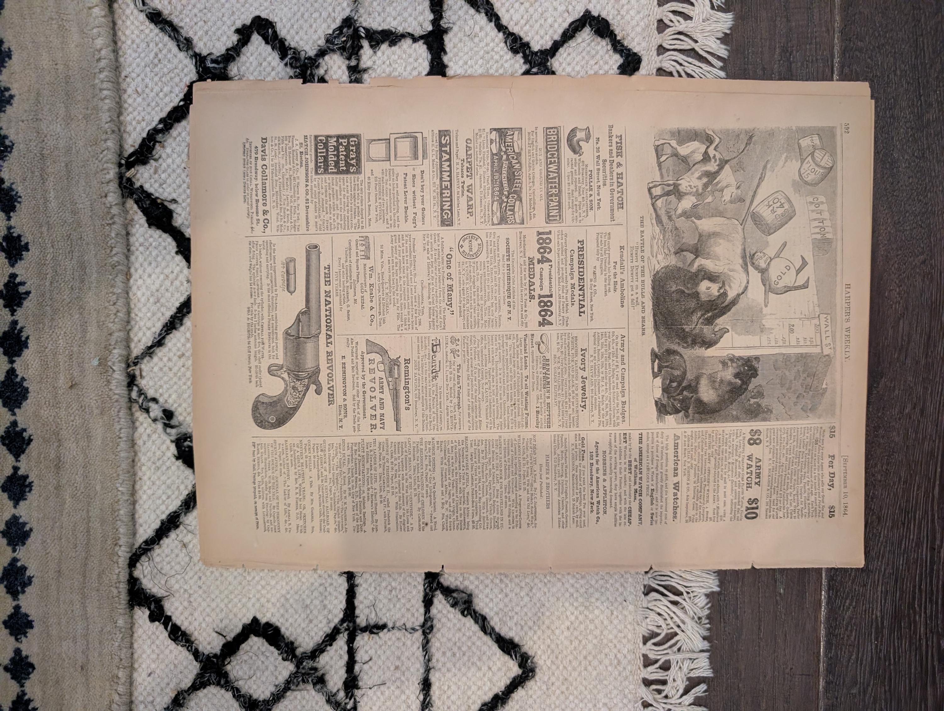 1864 Forrest's Memphis Raid Harper's Weekly September 10 Mobile Bay Victory