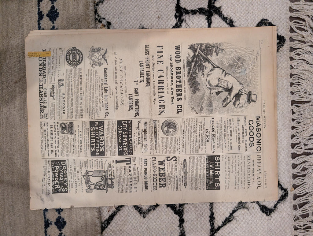 1872 Republican Convention Philadelphia Harper's Weekly June 15 Broad St Nast