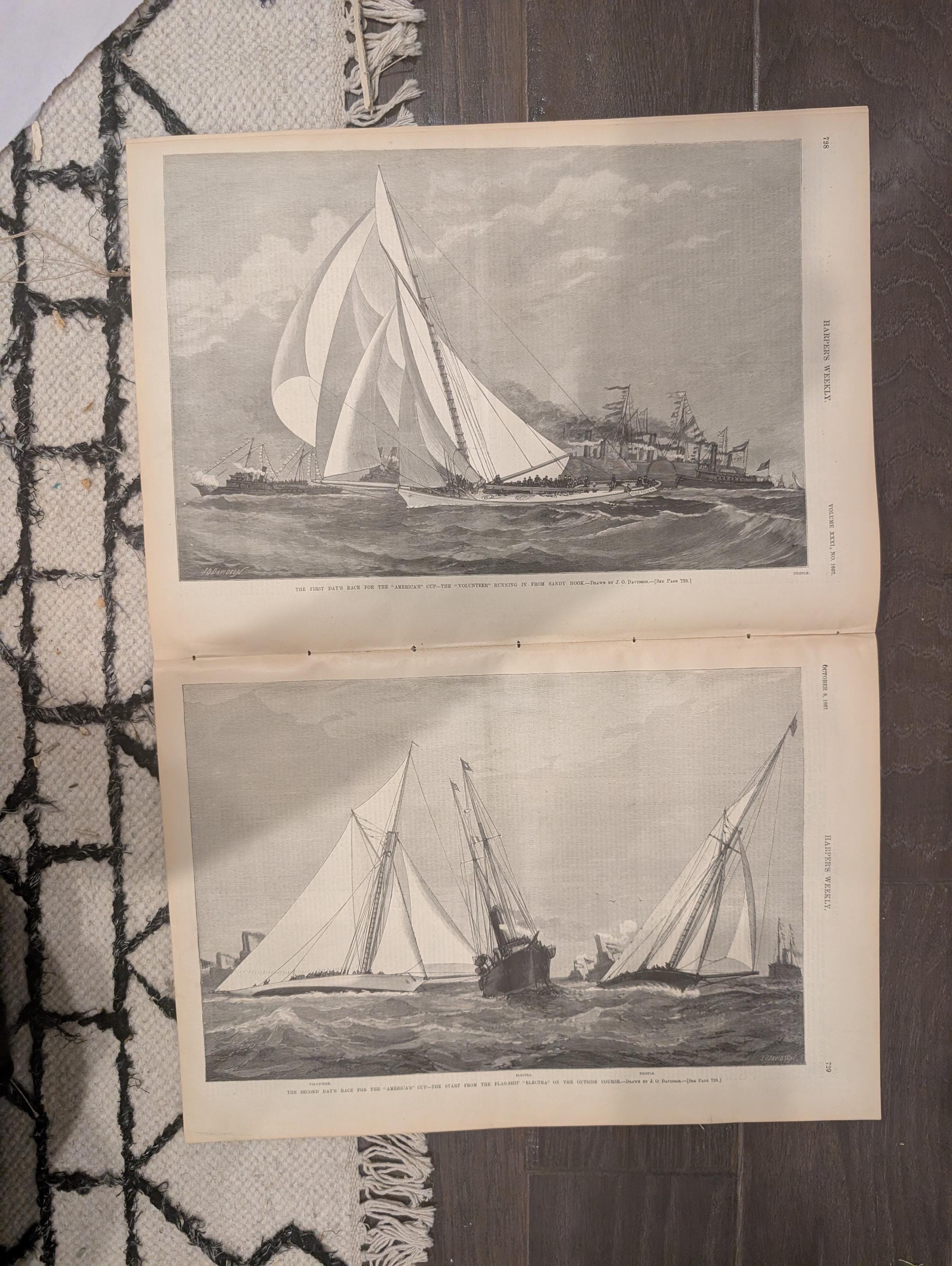 Harper’s Weekly – October 8, 1887 – Presidential Tour  | Grand Army Celebration | America’s Cup Yachts