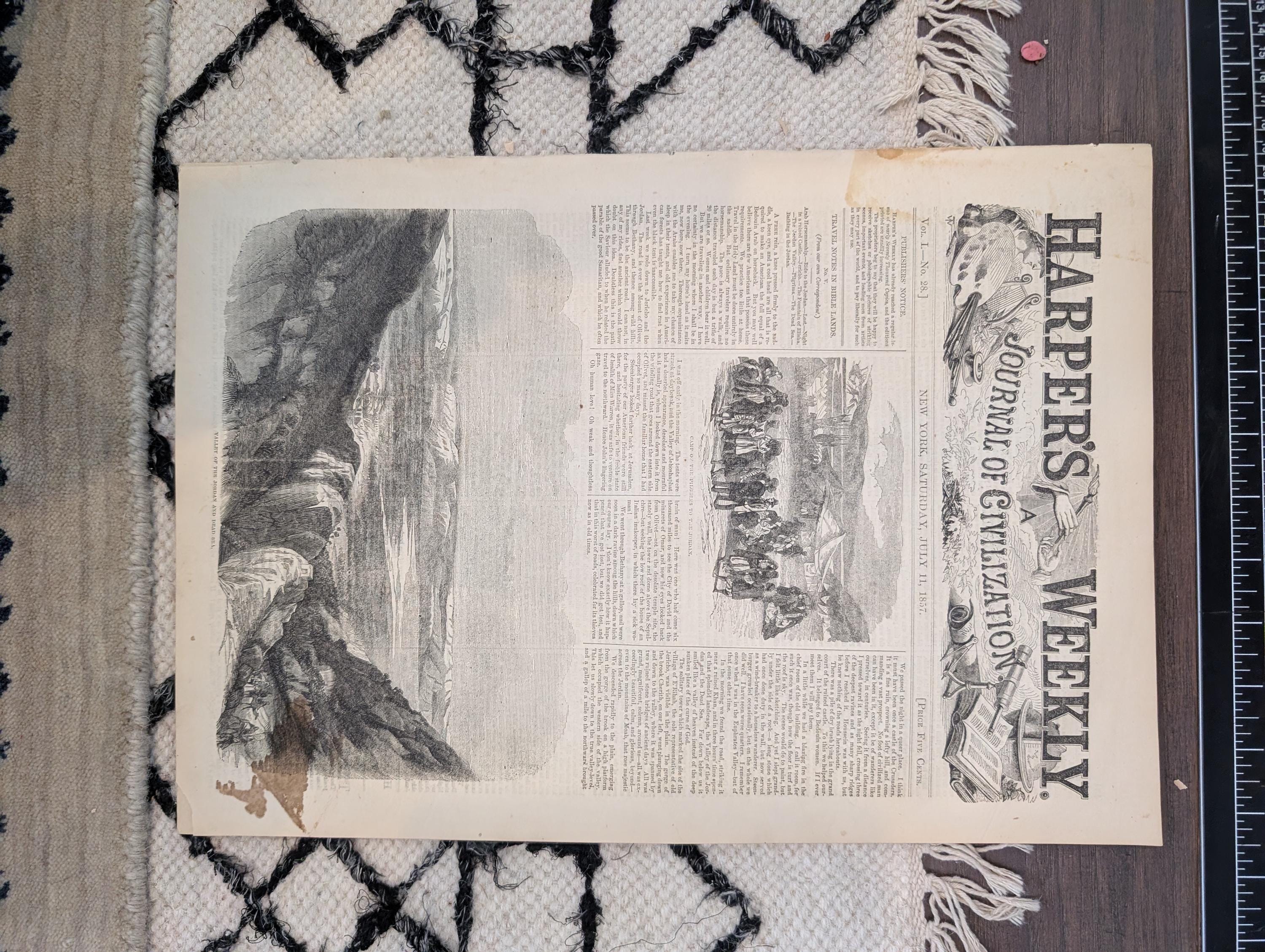 1857 San Francisco and Salt Lake City Harper's Weekly July 11 Brigham Young