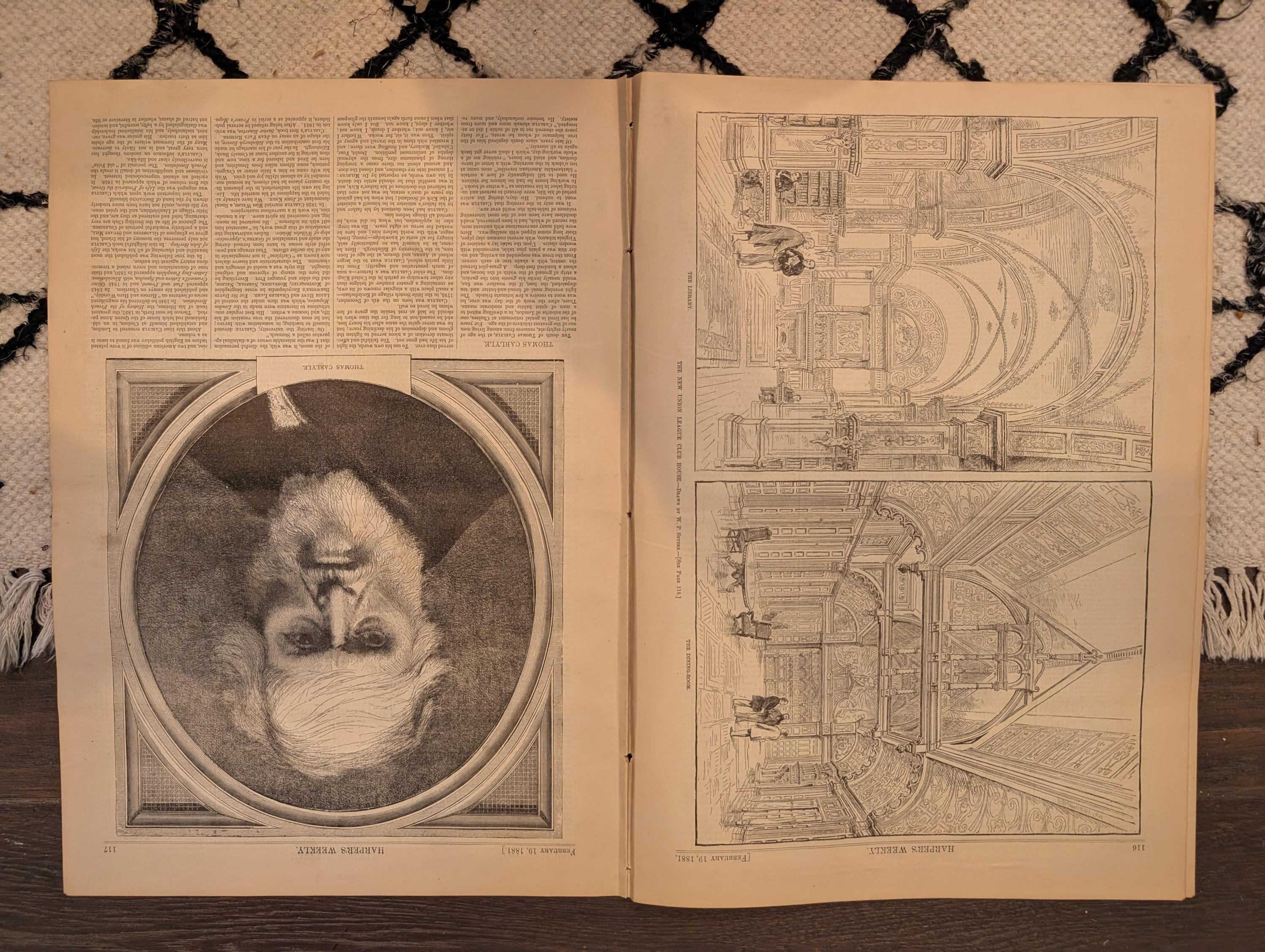 1881 Ice Yachting Hudson River, Chichester Cathedral, Stranded Steamship, Lima Peru — Feb 19