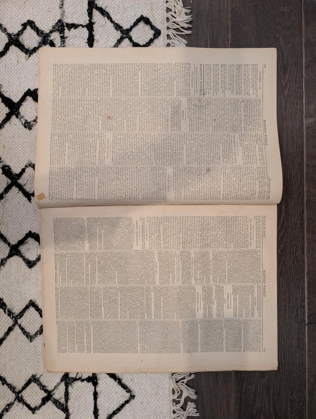 1864 Abraham Lincoln Longer Harper's Weekly November 26 Atlanta & Florida