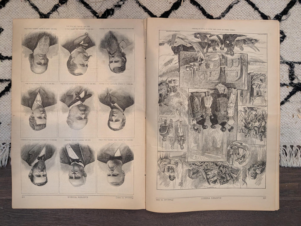 1881 Nast "Death to Monopoly," Moose Hunting Canada, Obelisk Central Park — Feb 12