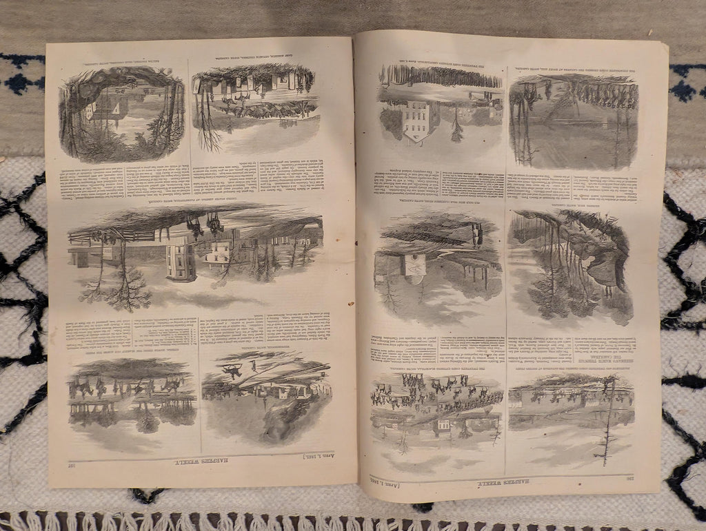 1861 Sherman's Entry Columbia Harper's Weekly April 01 Burning of Columbia