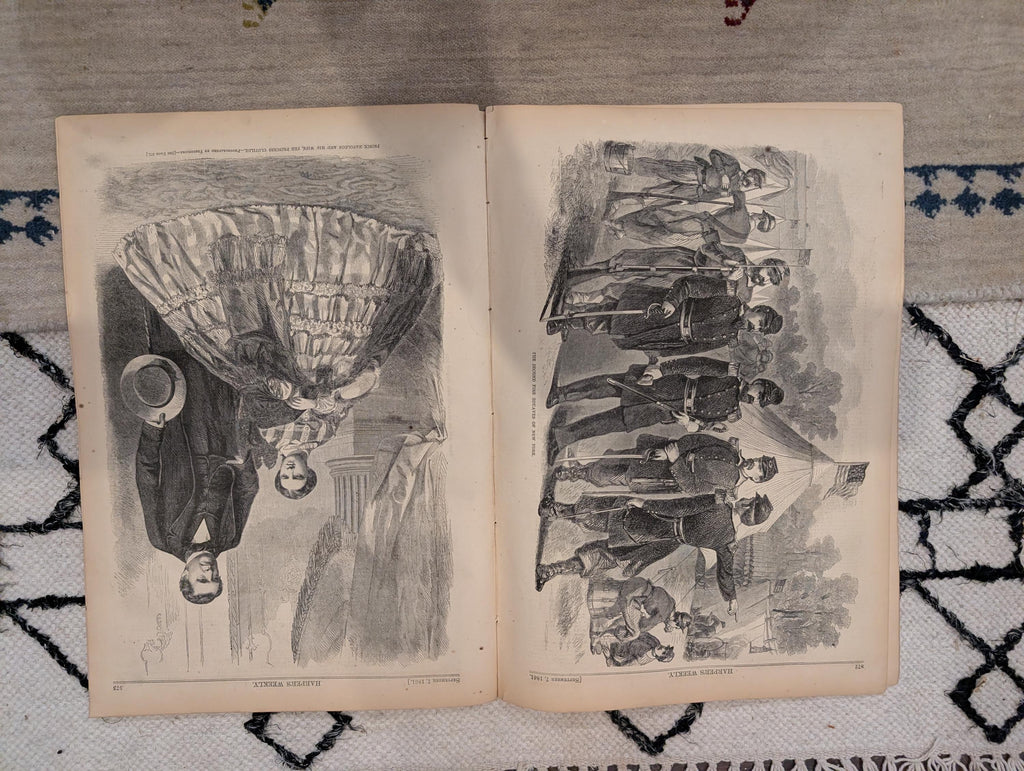 1861 Map of the West Harper's Weekly Sept 07 Fire Zouaves Baltimore Rebel