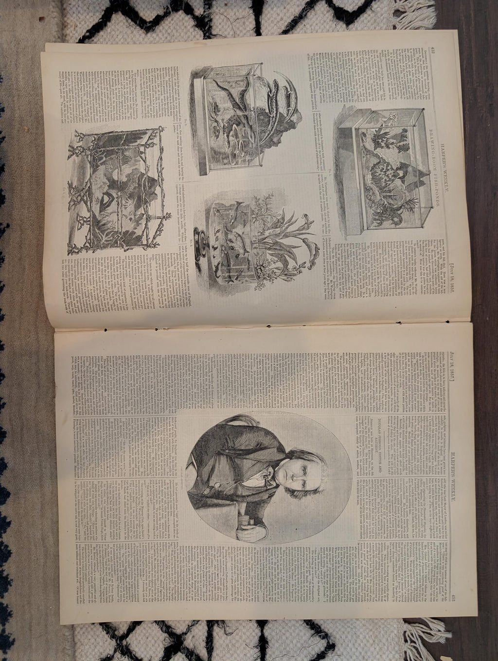 1857 Queen Victoria Harper's Weekly July 18 Hebron Holy Land William Marcy