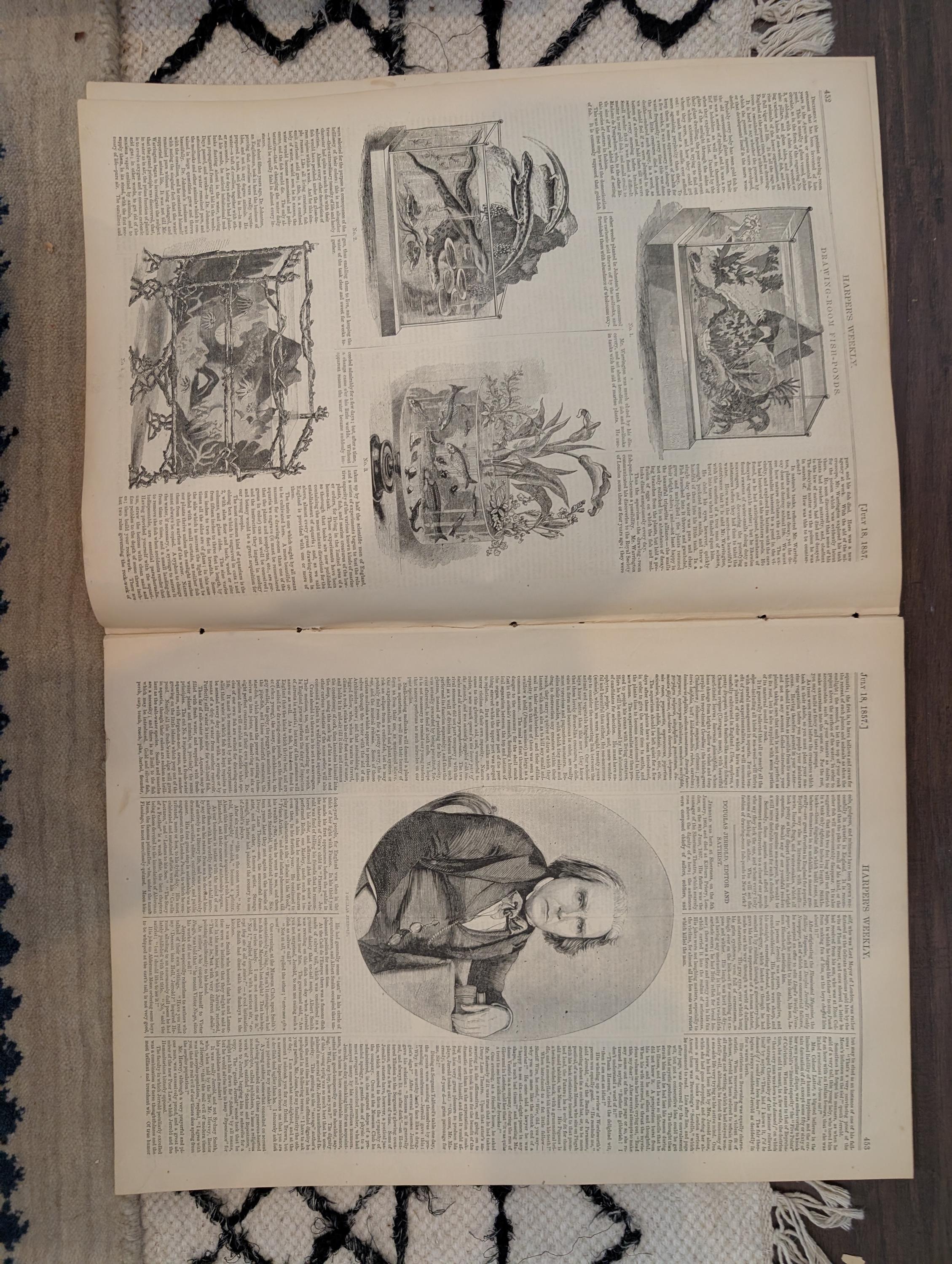 1857 Queen Victoria Harper's Weekly July 18 Hebron Holy Land William Marcy