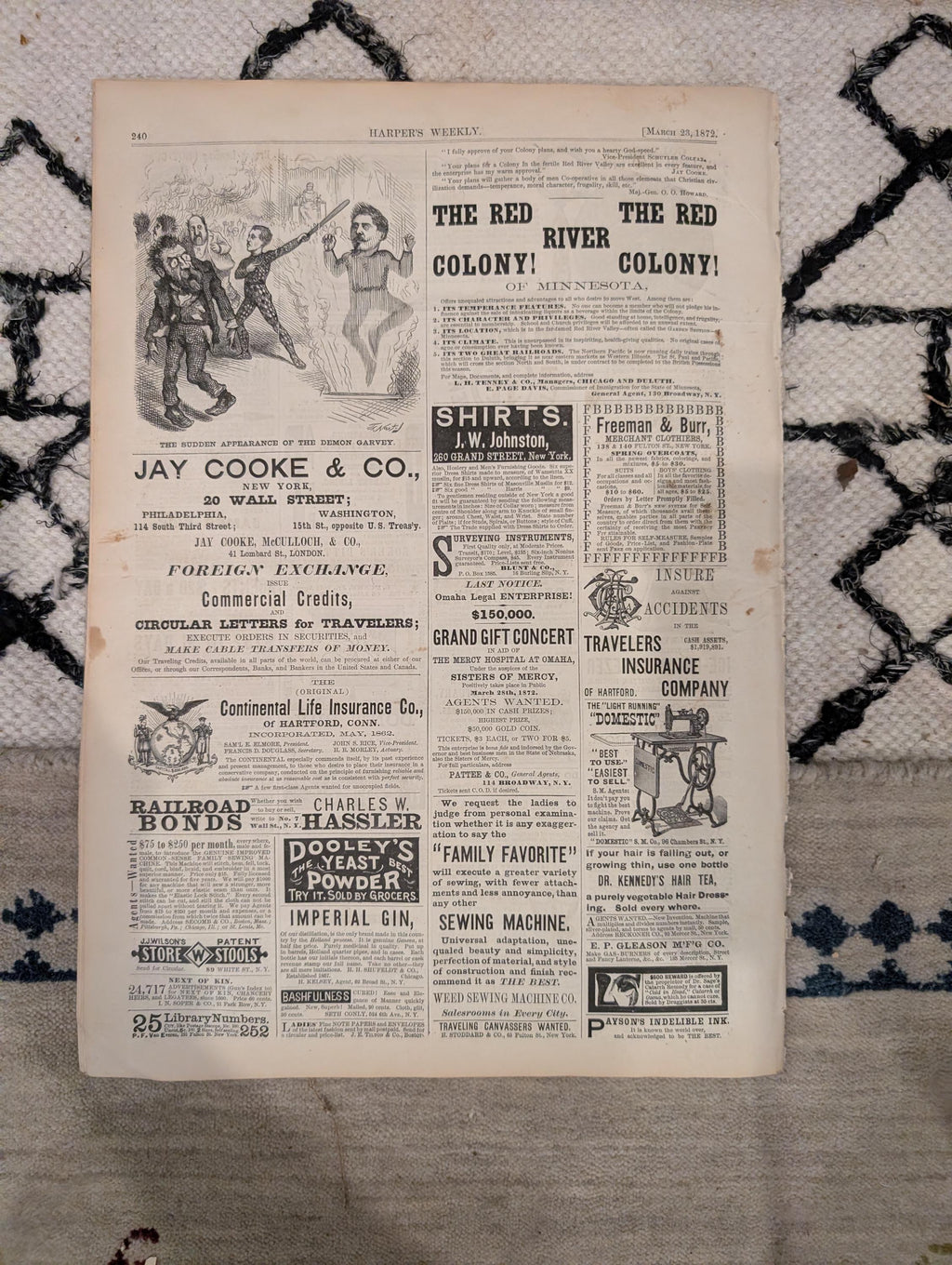 1872 Wagga-Wagga Tichborne Case Harper's Weekly March 23 Thomas Nast
