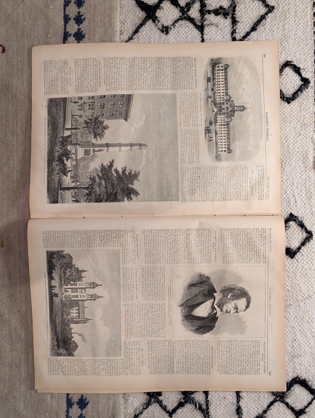 1867 Two Winslow Homer Parisian Ball Prints, Halloween Pumpkin — Nov 23