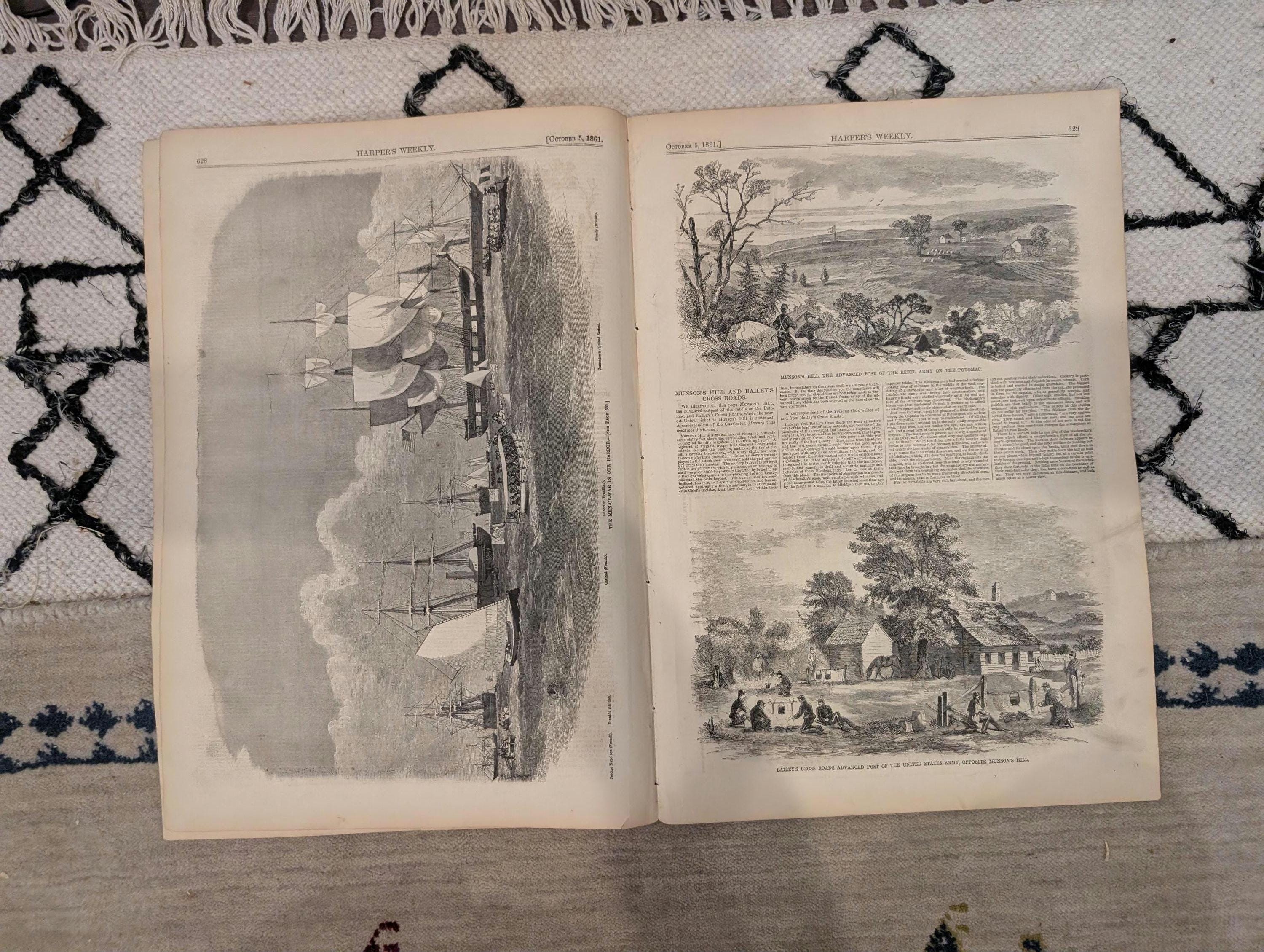 1861 Berdan Sharpshooters Harper's Weekly Oct 05 Telescopic Rifle 1st Ohio Zouaves