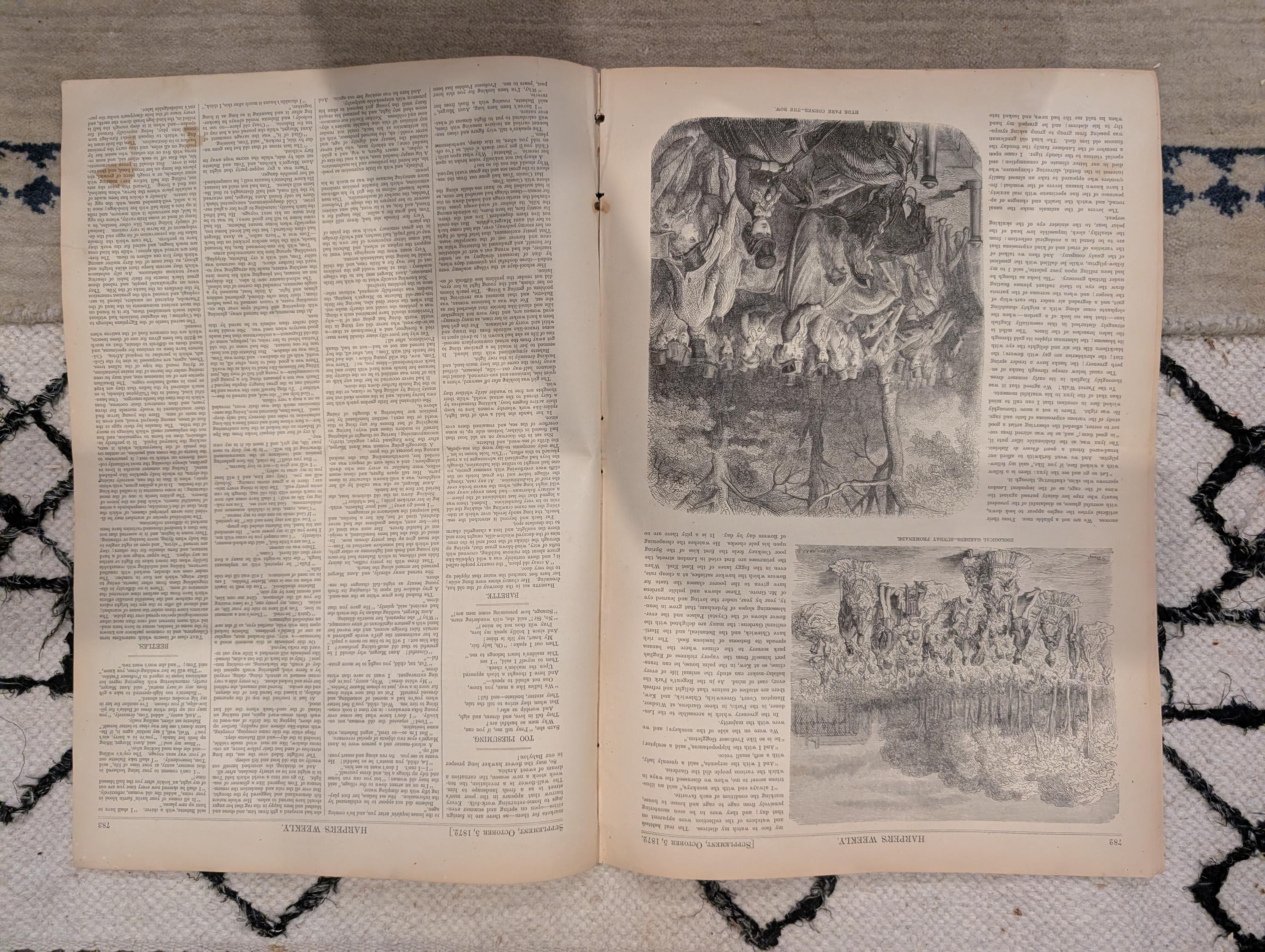 1872 Tammany Hall Nast Harper's Weekly Oct 05 Suez Canal Ocean Travel