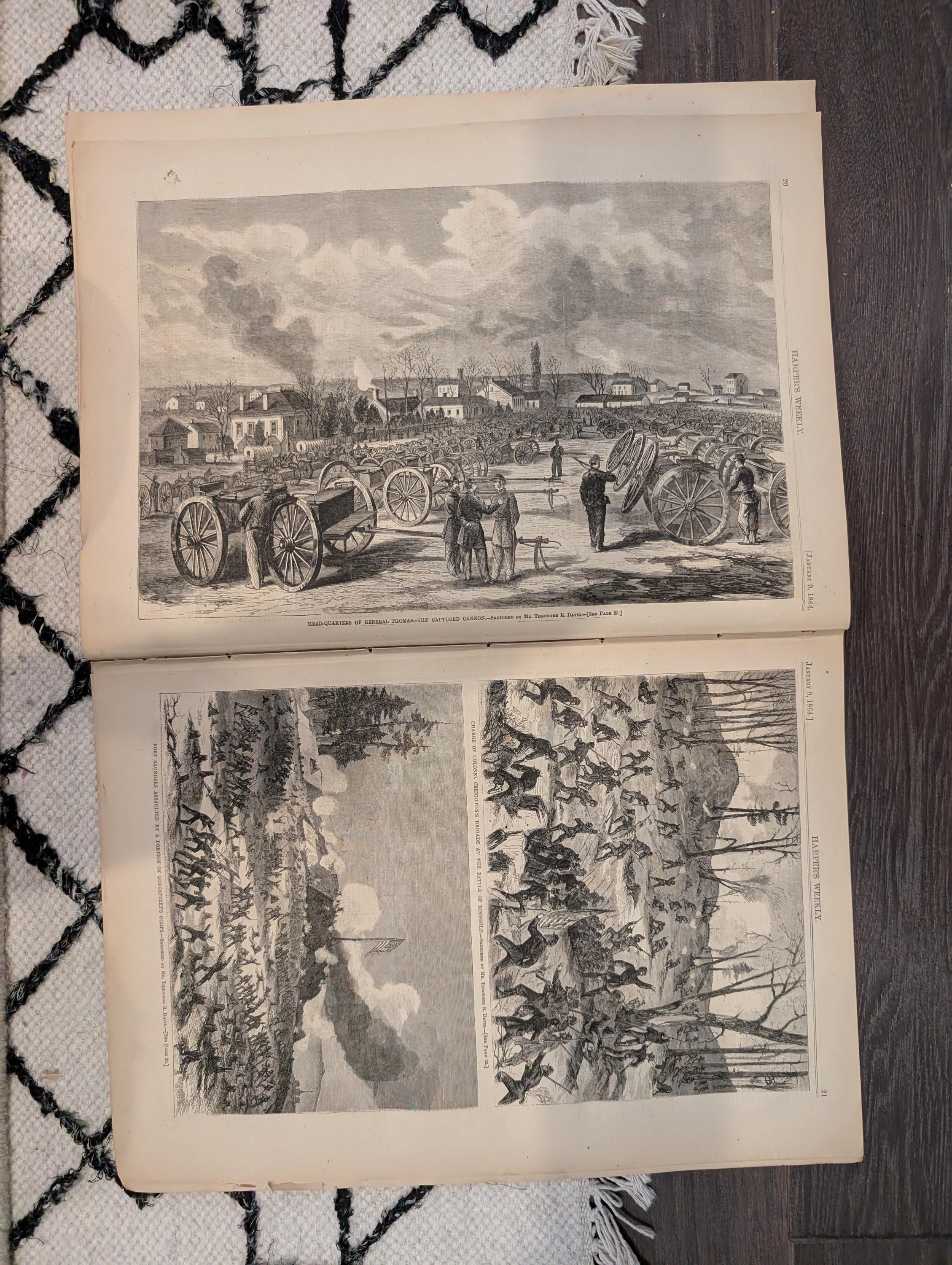 Harper's Weekly 1864 Battle of Ringgold Jan 09 Fort Sanders Longstreet