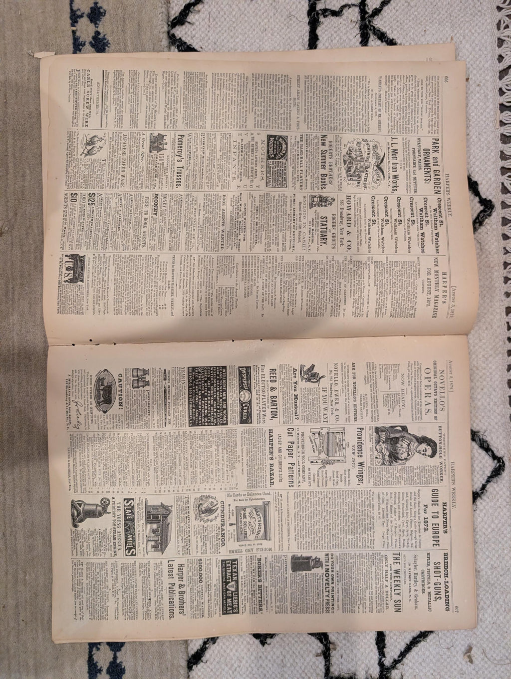 1872 Baltimore Nast Harper's Weekly Aug 03 Grant Education Picnics