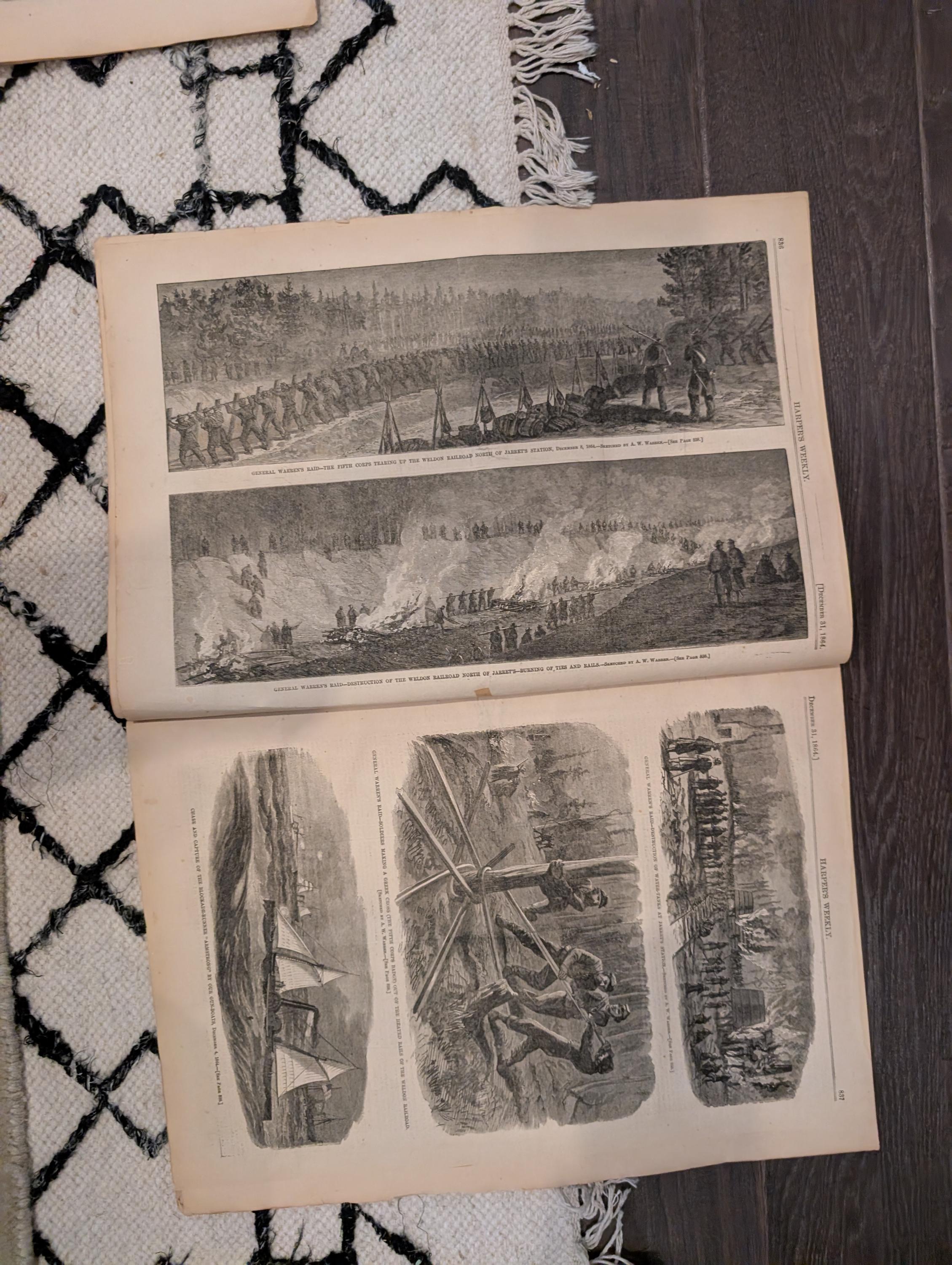 1864 Union Christmas Dinner Harper's Weekly December 31 Abraham Lincoln