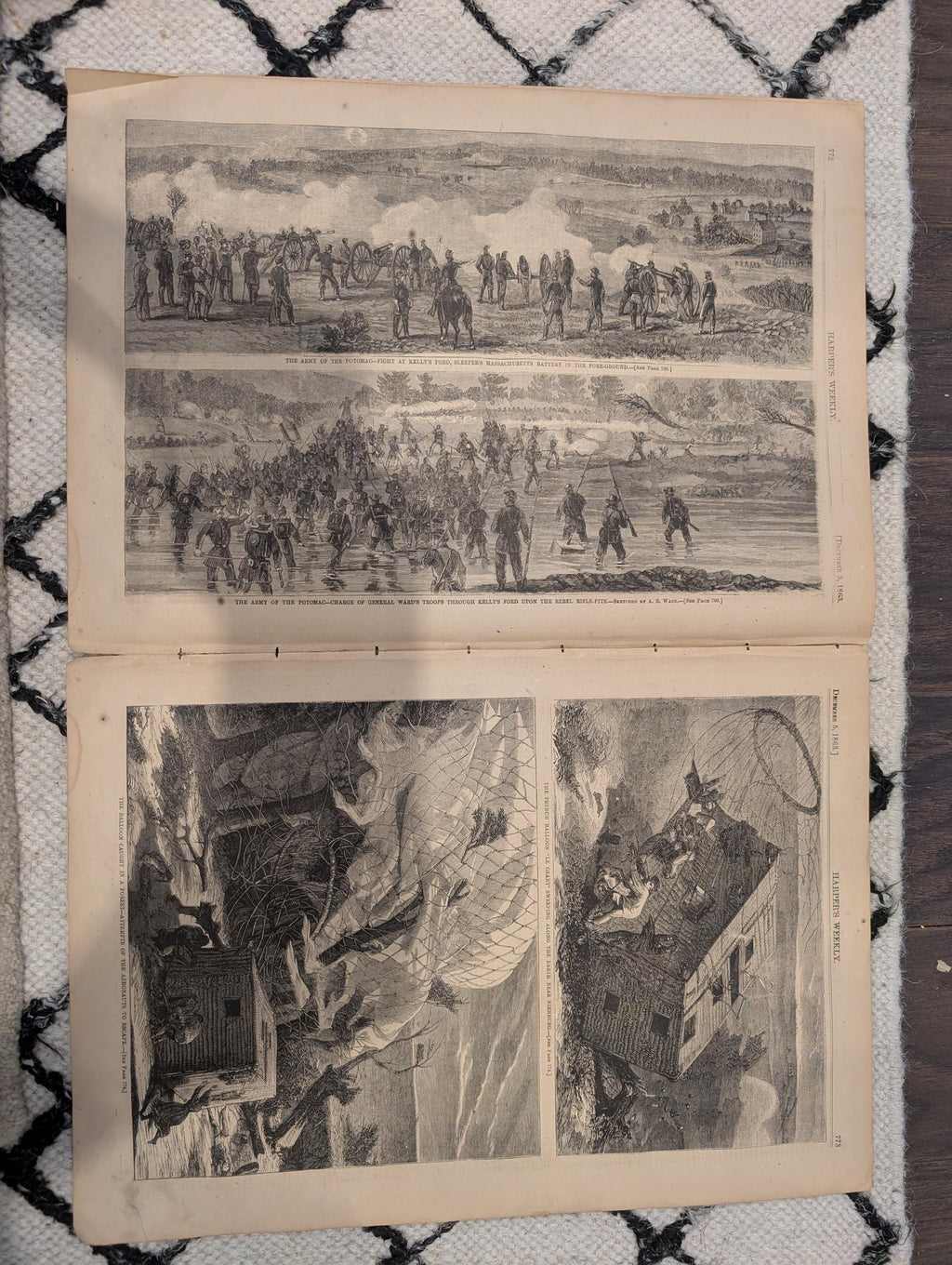 Harper’s Weekly, December 5, 1863 – The President’s Hymn, Thanksgiving Issue, Union Allegory, Civil War Newspaper