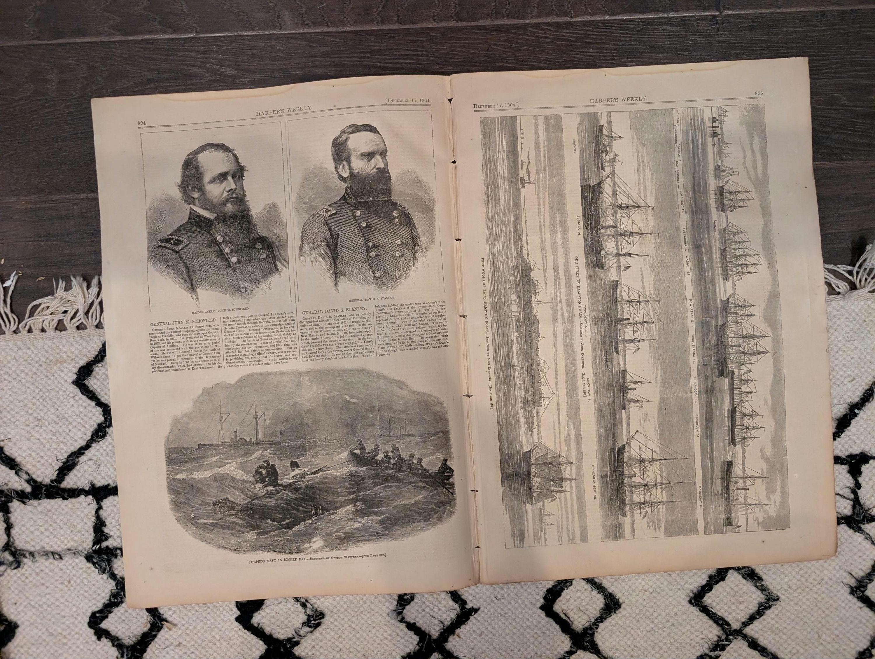 1864 George Thomas Harper's Weekly December 17 William Tecumseh Sherman