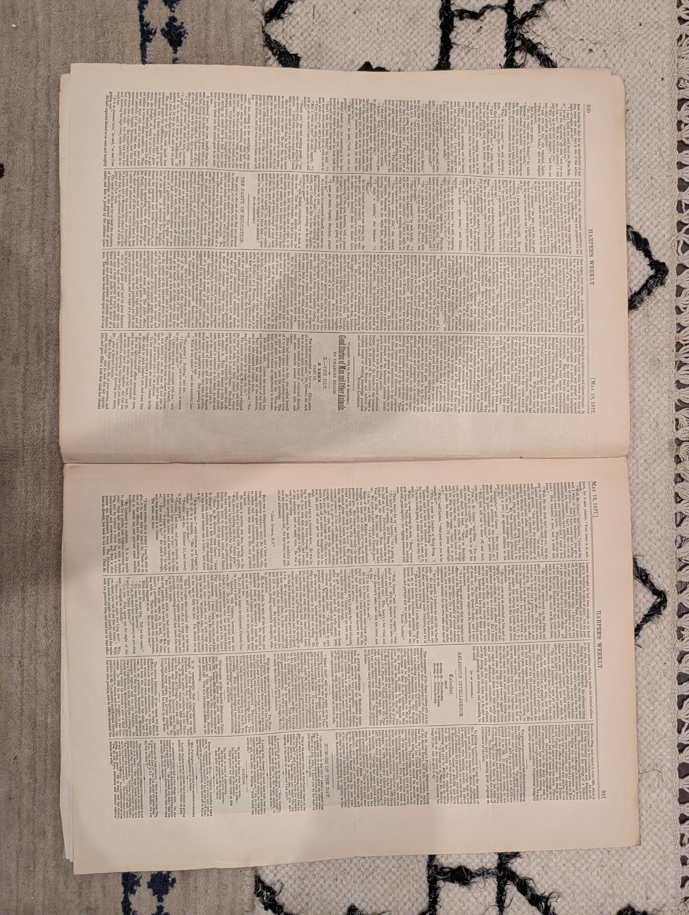 1877 Trout Fishing, Shipwreck Rescue, Nast, Russia-Turkey War Views — May 19