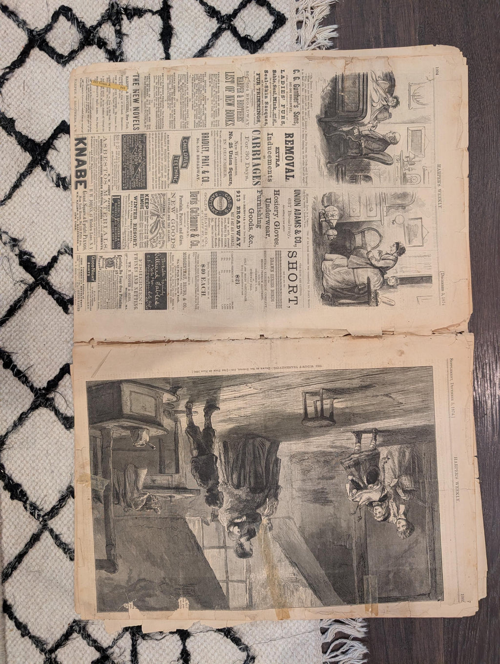 1874 Nast on Grant, Nero Centerfold, Arctic Discovery, Hogarth — Dec 5