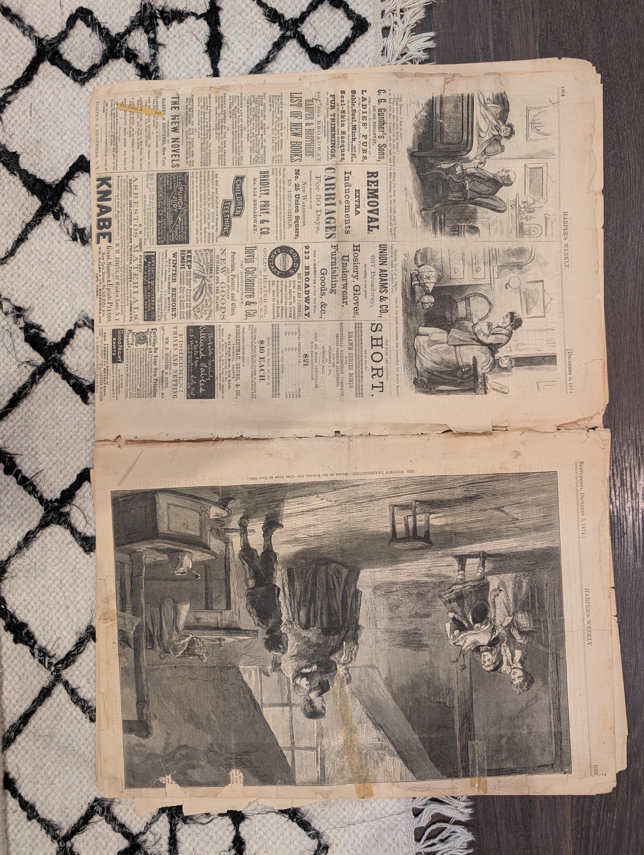 1874 Nast on Grant, Nero Centerfold, Arctic Discovery, Hogarth — Dec 5
