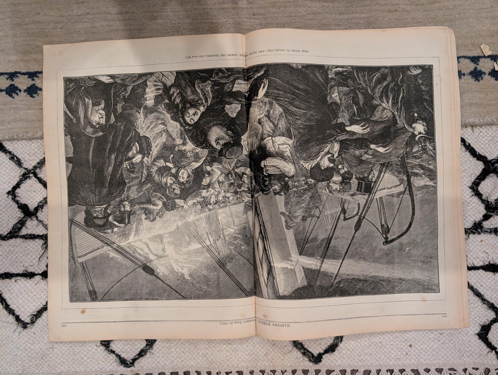 1872 Hudson River Shad Nursery Harper's Weekly April 27 Thomas Nast Dover to Calais