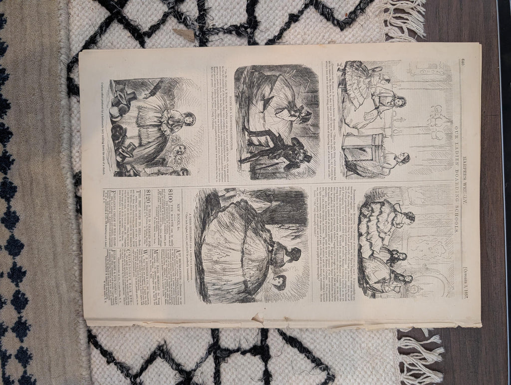 1857 California Mining Life Harper's Weekly October 03 Central America Wreck